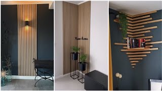 Modern Wooden Wall Design 2023 Wooden Wall Decoration for Home 2023 Home Decor [upl. by Ttirrej]