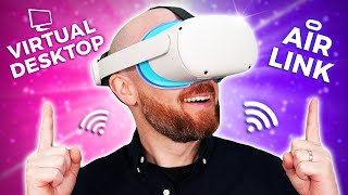 Oculus Air Link Vs Virtual Desktop  Oculus Quest 2 [upl. by Anallise]