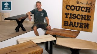 Couchtisch aus Massivholz bauen  HolzLiebling DIY [upl. by Markman]