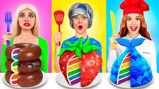 Me vs Grandma Cooking Challenge  Cake Decorating Delicious Kitchen Hacks by YUMMY JELLY [upl. by Barney194]