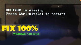 How to Fix Windows 10 Bootmgr if Its Missing [upl. by Alaehs67]