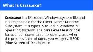 How To Remove The Csrssexe Virus [upl. by Greenebaum]