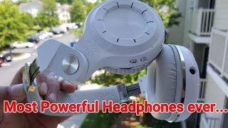 Bluedio Turbine T2s Wireless Bluetooth Headphones with Mic 57mm DriversRotary Folding [upl. by Sykleb827]