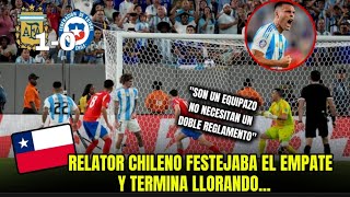 Relator Chileno termina llorando Argentina vs Chile 10 Copa América USA 24 [upl. by Nireves]