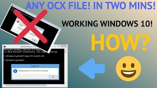 How to register any ocx file WORKING windows 10 [upl. by Yespmed402]