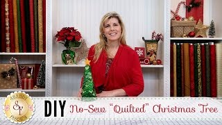 NoSew quotQuiltedquot Christmas Tree  a Shabby Fabrics DIY Craft Tutorial [upl. by Namsaj541]