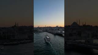 Eminönü Karaköy sunset time drone istanbul Bosphorus [upl. by Baily]