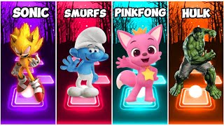 Sonic vs Smurfs vs Pinkfong vs Hulk  Tiles Hop EDM Rush Coffin Dance [upl. by Alesi201]