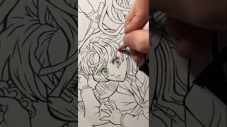 Can you spot the defect🤔 art drawing anime demonslayer mitsuri shorts [upl. by Etnoved]