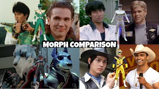 Power Rangers vs Super Sentai  6th Ranger Morph Comparison [upl. by Recneps]