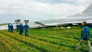 Video of the accident of the supersonic missilebomber Tu22M3 [upl. by Anneiv]