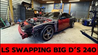 LS Swapping Big D’s 240 For The Drift Event [upl. by Yot]