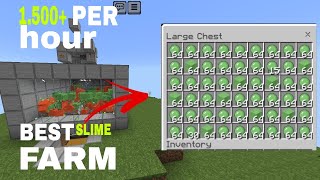 NEW SIMPLE 121 SLIME FARM TUTORIAL in Minecraft Bedrock MCPEXboxPSSwitchPC [upl. by Leda311]