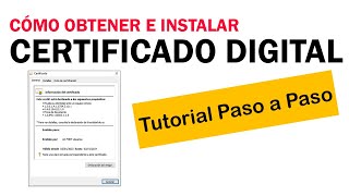 Cómo OBTENER el Certificado Digital e INSTALARLO en tu Ordenador [upl. by Marijane]