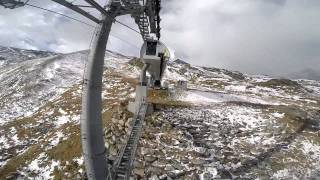 taking an aerial cable car from Zermatt ZBAGlz to Trockener Steg [upl. by Cost]