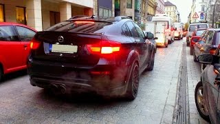 Hamann BMW X6M Tycoon acceleration sound in Budapest [upl. by Holzman]