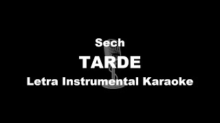 Sech  TARDE Letra Instrumental Karaoke [upl. by Lemraj]