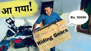 My Complete Riding Gears amp Accessories Worth Rs 30000 Reached Home  Best Budget Riding Gears [upl. by Oigimer214]