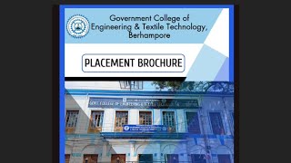 Government College of engineering and textile technology berhampore PLACEMENT BROCHURE 2024 youtube [upl. by Ciprian545]