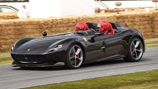 810HP Ferrari Monza SP2 V12 Engine Sound Accelerations amp Burnouts [upl. by Mcgregor482]