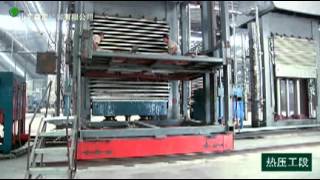 film faced plywood production lineconstruction formworks making machine [upl. by Karlow]