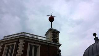 Timeball drops at Royal Observatory in Greenwich [upl. by Ayikaz]