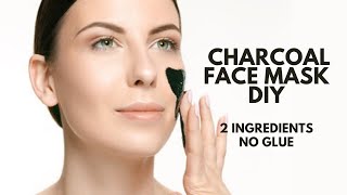 Activated Charcoal Face Mask DIYJust 2 Ingredients [upl. by Cohbath]