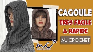 Comment faire une cagoule toutes tailles facile et rapide au crochet tuto pas à pas débutante [upl. by Had]