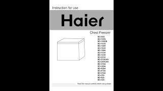 HAIER BD142H 01 PDF MANUAL [upl. by Kantor]