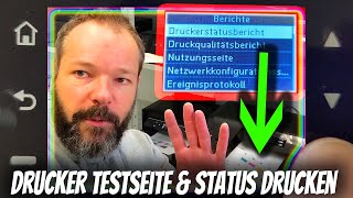 Druckertestseite amp Druckerstatus Bericht drucken 👉 ganz einfach [upl. by Ettennaj]