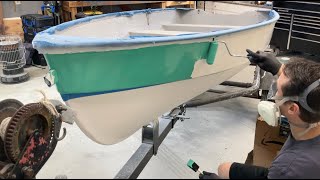 Pettit Paint  Rolling and Tipping EZ Poxy Boat Topside Paint is EZ [upl. by Bal290]