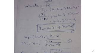 Mosfet Transconductance  Derivation and different forms  Semiconductor Devices amp Circuits [upl. by Peggi]