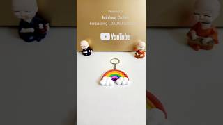 Air dry clay craft minhwacuties diy youtubeshorts 5minutecrafts Rainbow Keychain easy craft [upl. by Ekul]