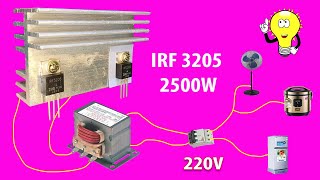 How to make a simple inverter 2500W Microwave transformer creative prodigy 97 [upl. by Aiyekal252]