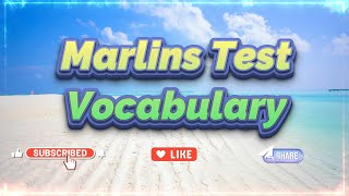 Marlins Test For Seafarer  Vocabulary [upl. by Behl]