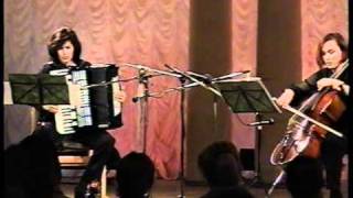 Stravinsky Suite Italienne Tarantella for cello and accordion [upl. by Iruy]