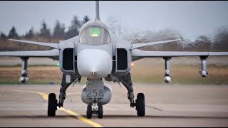 Aurora 23 med Gripen på Skavsta [upl. by Aerdnad]