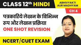 Patrakariye Lekhan Ke Vhibhin Roop  One Shot Revision  Class 12 Hindi Chapter 4 202223 [upl. by Tito]