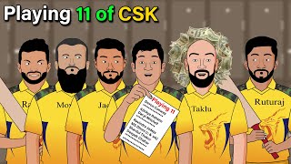 PLAYING 11 of CSK  IPL 2024 [upl. by Sdlonyer608]