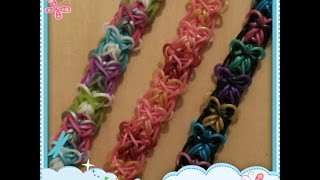 New quotFarfallequot Rainbow Loom BraceletHow To Tutorial [upl. by Ahgiel924]