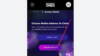 How to Link  Assign Your Wallet with Imaginary Ones Bubble Airdrop  Bubble Claiming amp Listing [upl. by Corvin]