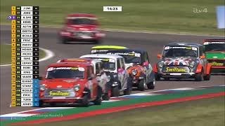 Mini Miglia Race 2 Thruxton 2023 BTCC Support  GREAT RACE [upl. by Carman]