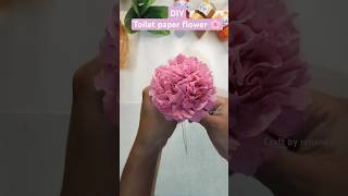 How to make easy toilet paper flower diy beautiful flower craft diy shortviral short trending [upl. by Paff936]