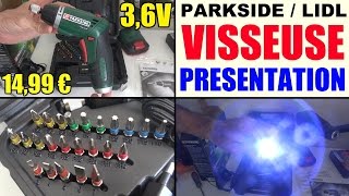 visseuse sans fil lidl parkside pssa 36v c4 cordless screwdriver akkustabschrauber [upl. by Hyatt]