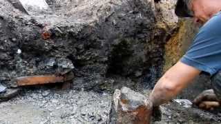 Excavating a Roman tile drain [upl. by Yanarp]