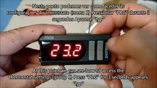 How to access digital thermostat settings Dotech FX3S [upl. by Nosyla]