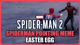 Marvels SpiderMan 2 PS5  Spiderman Pointing Meme Easter Egg [upl. by Llennod]