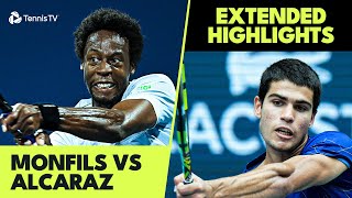 EXCITING Carlos Alcaraz vs Gael Monfils Highlights  Indian Wells 2022 [upl. by Annatnas]