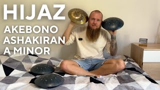 Сочетание строя Hijaz с Ashakiran Akebono Ля минордо мажор Многотональные глюкофоны Pulse Drum [upl. by Eaver]