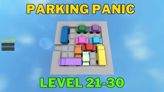 Roblox Parking Panic Full Walkthrough 21 To 30 Level Advanced Solution [upl. by Tremann]